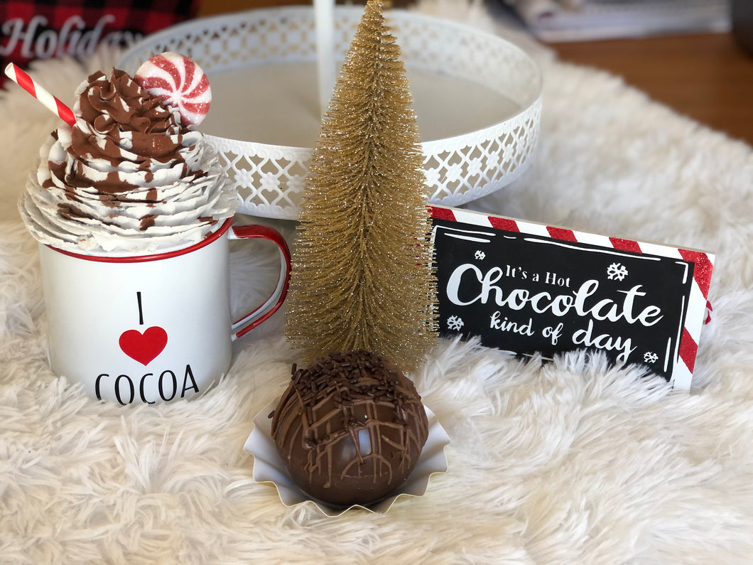 French Dark Hot Cocoa Bomb