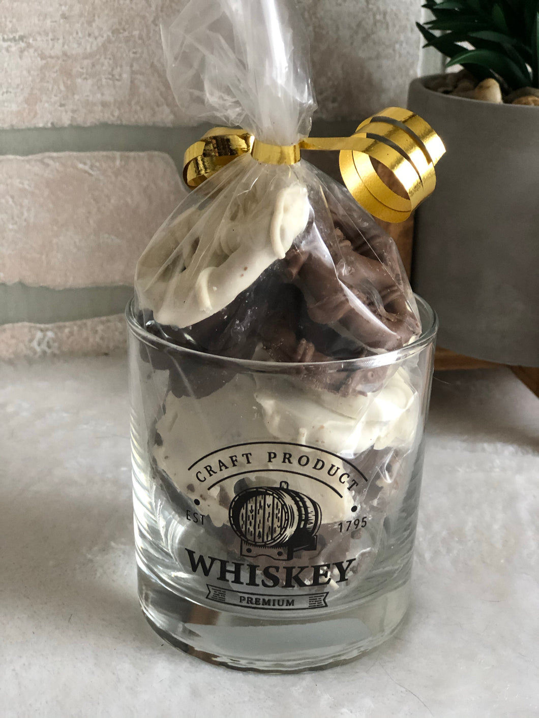 Whiskey Rocks Glass with Sweets