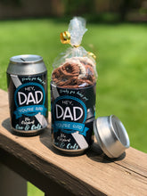 Load image into Gallery viewer, We Love You Dad Beer/Pop Can Bank with Chocolates
