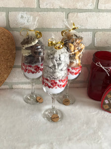 Valentine’s Day Wine Glass Filled with Sweets