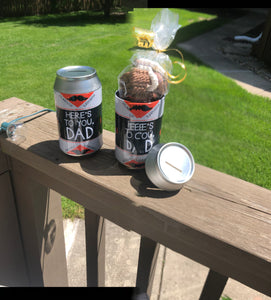 Here’s To You, Dad Beer/Pop Can Bank with Chocolates