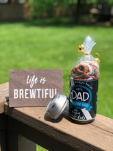 Load image into Gallery viewer, We Love You Dad Beer/Pop Can Bank with Chocolates
